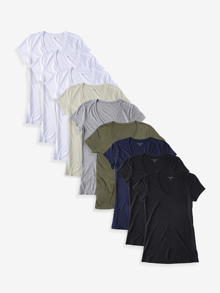 Fitted V-Neck Marcy 9-Pack
