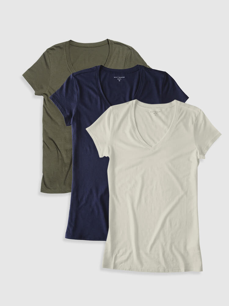 Fitted V-Neck Marcy 3-Pack