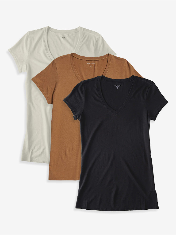 Fitted V-Neck Marcy 3-Pack
