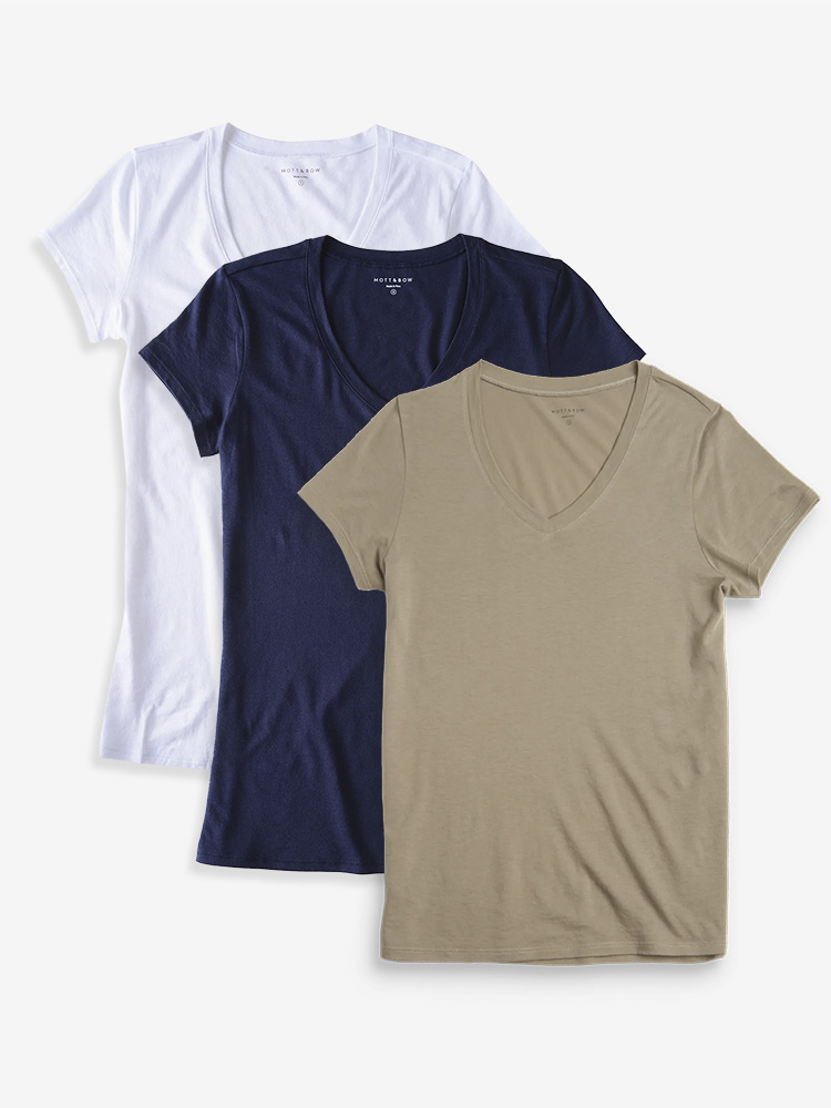 Fitted V-Neck Marcy 3-Pack