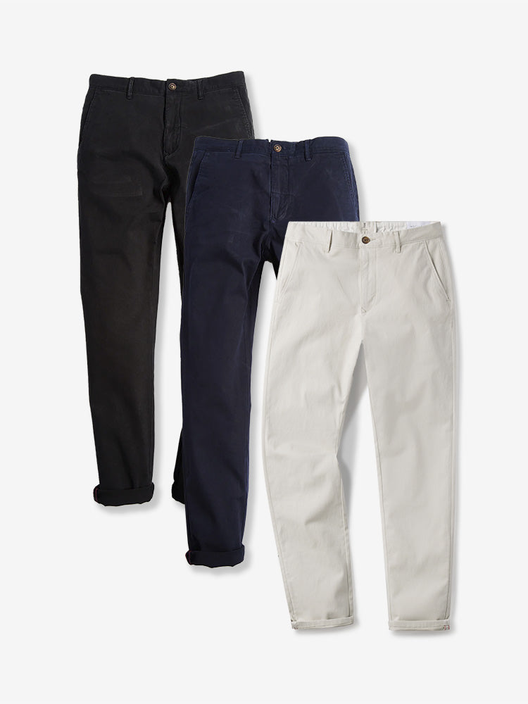 The Twill Chino Charles 3-Pack