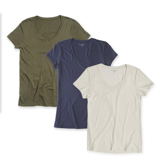 Fitted V-Neck Marcy 3-Pack