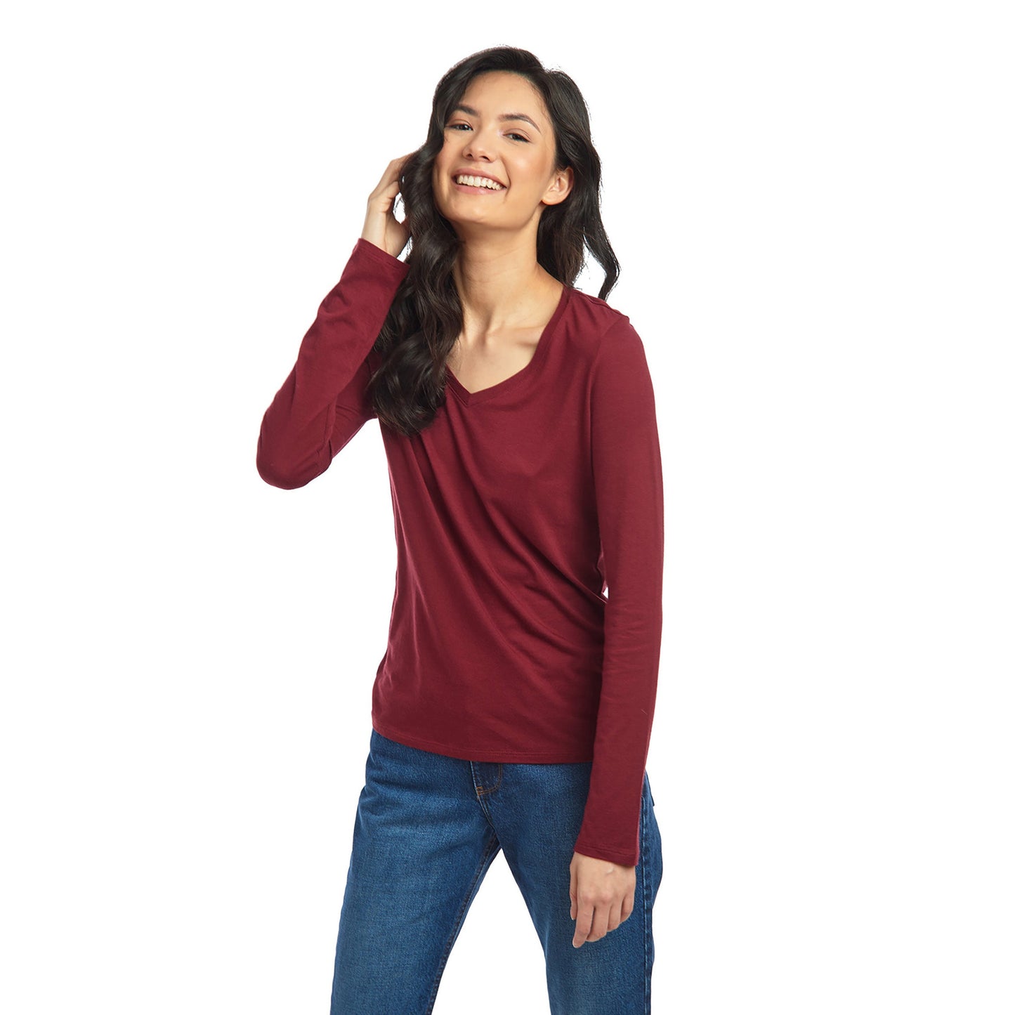 Long Sleeve V-Neck Tee Marcy